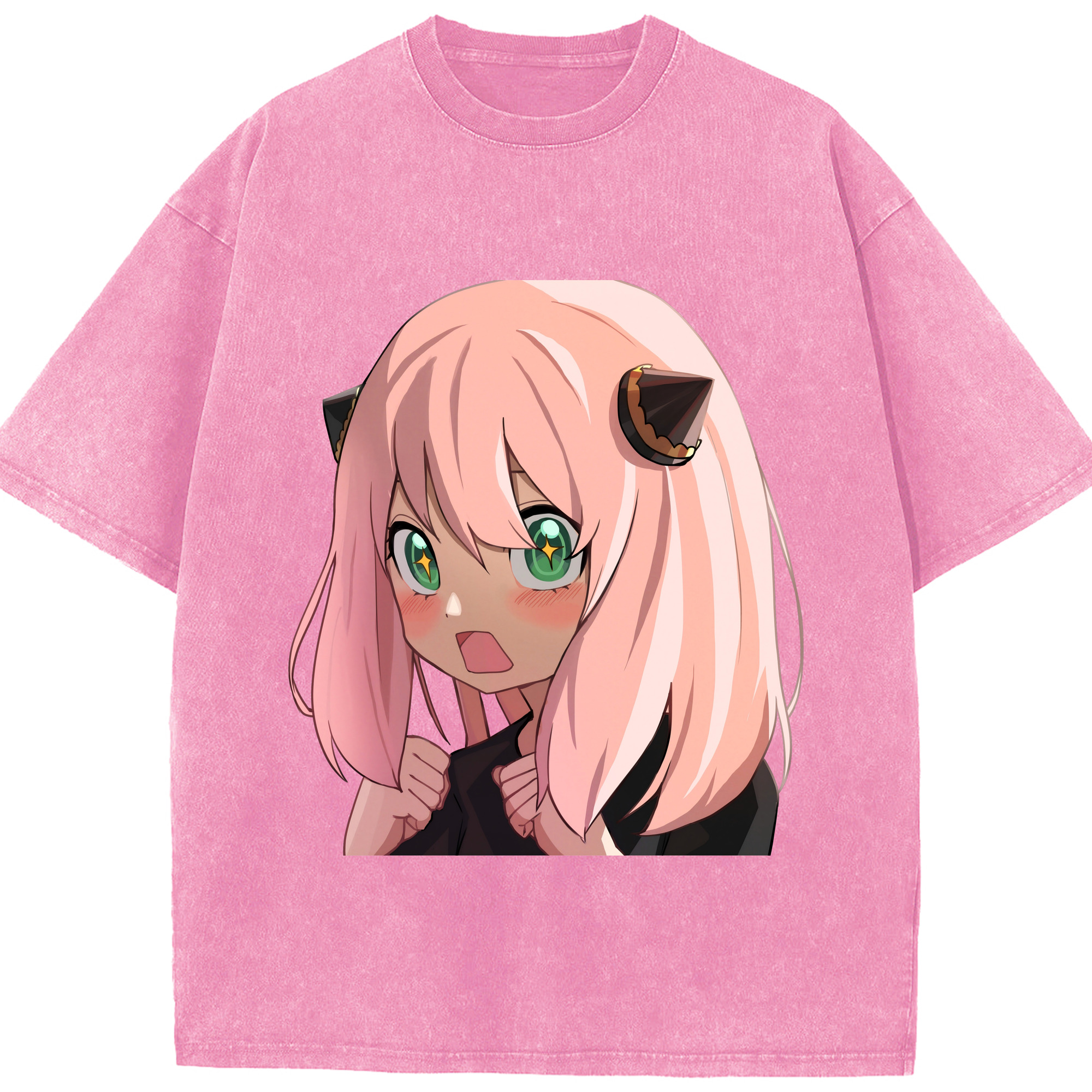 （画像用） SPY×FAMILY间谍家家酒 綿100% ヴィンテージ風 半袖Tシャツ（フロントプリント）
